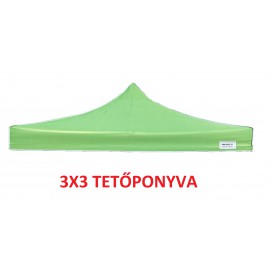 3x3-as vastag tetőponyva rendezvény sátorhoz (csak tetőponyva) lime zöld