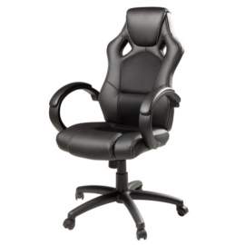 Racing gamer sport irodai szék, vezetői fotel forgószék fekete