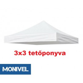 3x3-as tetőponyva rendezvény sátorhoz (csak tetőponyva) fehér