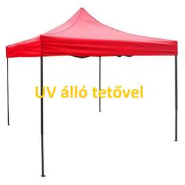 UV orkán 3x3 piros rendezvény sátor árusító piaci horgász kerti pavilon