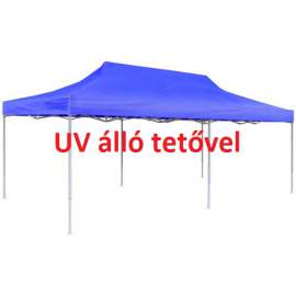 UV állóbb 3x6 kék rendezvény sátor árusító piaci horgász kerti pavilon 6x3