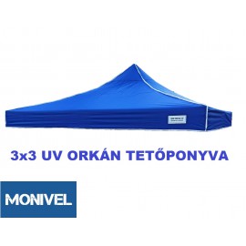 3x3 UV álló kék tetőponyva kerti pavilonhoz rendezvény piaci sátorhoz 