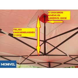 3x3 UV állóbb piros tetőponyva sátortető sátorponyva ponyva