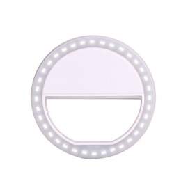 Selfie Ring Light LED Fénygyűrű, Ledes Szelfi Fénykarika, 3 fokozat fehér