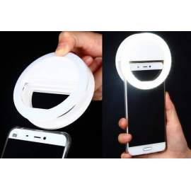 Selfie Ring Light LED Fénygyűrű, Ledes Szelfi Fénykarika, 3 fokozat fehér