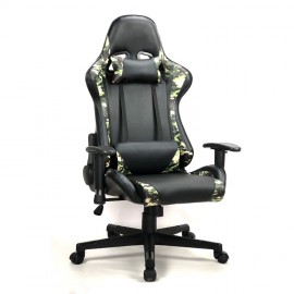 Katonai terep mintás gamer  irodai szék forgószék főnöki fotel fekete-terep