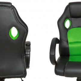 Racing gamer sport irodai szék vezetői fotel forgószék zöld-fekete