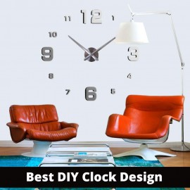 DIY ”Csináld magad!” modern dekor falióra óra 3d ezüst