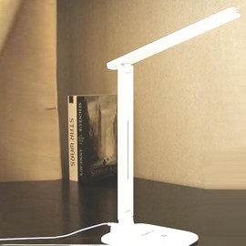Fehér asztali és éjjeli lámpa akkus usb töltővel