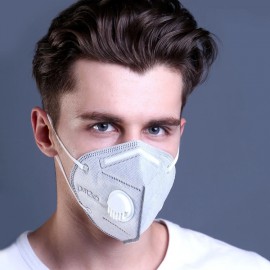 10db szürke FFP2 védő maszk szürke szájmaszk aktívszenes szelepes