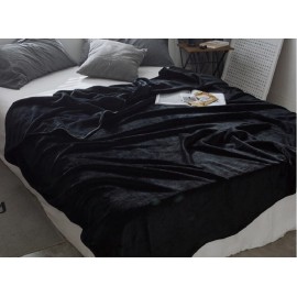 Fekete 200x230cm puha takaró wellsoft ágytakaró pléd
