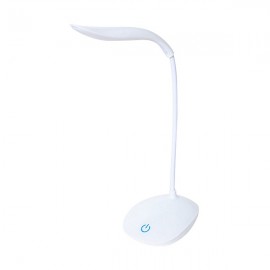 Flexibilis szárú érintésérzékeny akkumulátoros LED asztali lámpa olvasó lámpa 3 fokozat fehér