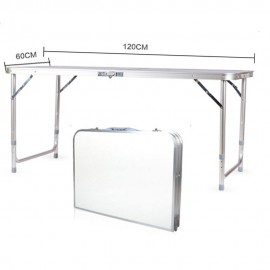Összecsukható, állítható alumínium kemping árusító asztal 120x60cm