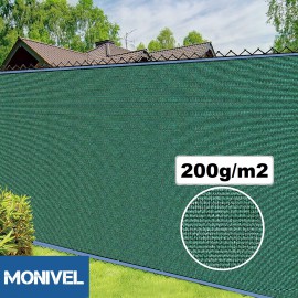 Monivel árnyékoló háló 1,2m x 25m hdpe belátásgátló álcaháló 98% 200g/m2 zöld