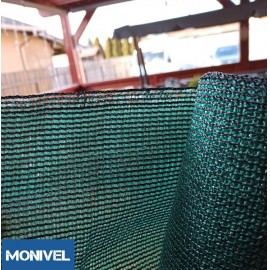 Monivel árnyékoló háló 1,5m x 15m hdpe belátásgátló álcaháló 98% 200g/m2