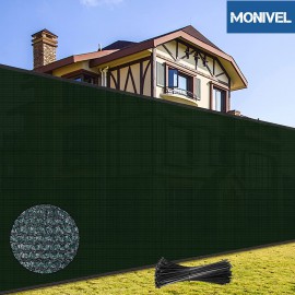 Monivel 1,5m x 10m árnyékoló háló hdpe belátásgátló álcaháló 98% 200g/m2 zöld