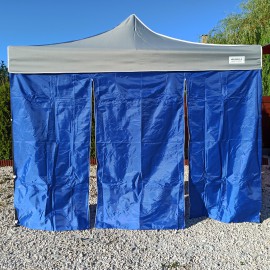 3m ajtós oldalfal kék oldalponyva rendezvény sátorhoz