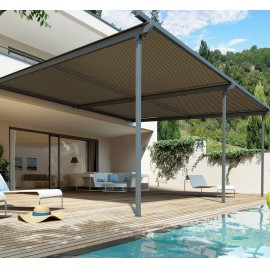 Monivel árnyékoló háló 2m x 10m hdpe belátásgátló kerítés álcaháló 98% 200g/m2 barna