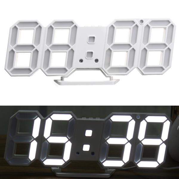 Fehér számkijelzős asztali digitális óra 