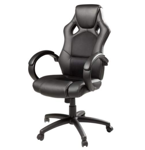 Racing gamer sport irodai szék, vezetői fotel forgószék fekete