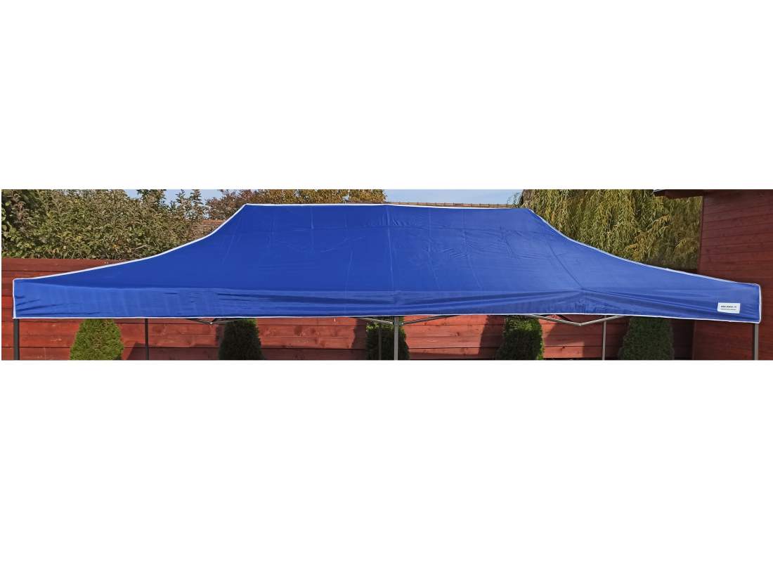 3x6 UV állóbb kék tetőponyva kerti pavilonhoz rendezvény piaci sátorhoz 