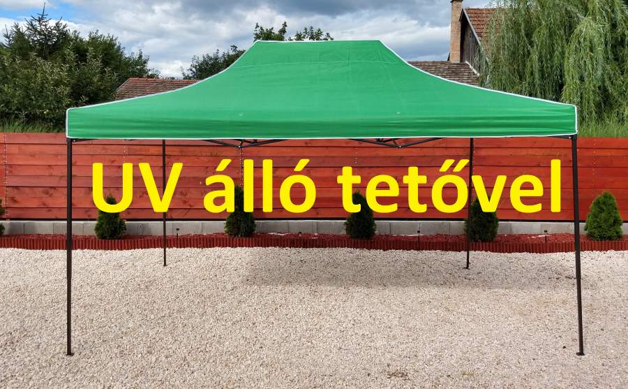 UV állóbb 3x4,5 zöld rendezvény sátor árusító piaci horgász kerti pavilon