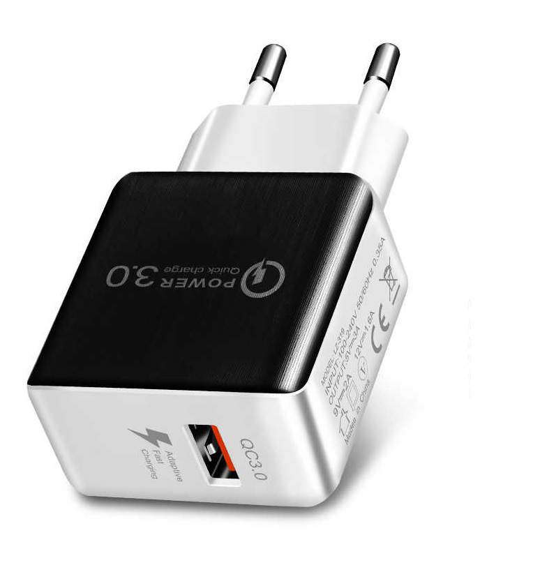 USB hálózati telefon gyorstöltő adapter QC 3.0 töltő