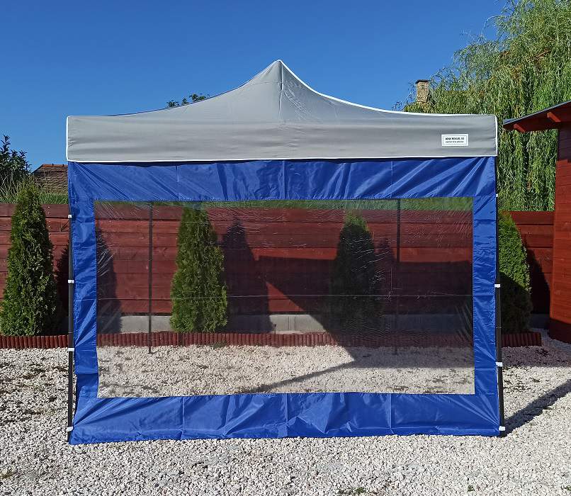 3m vízfólia ablakos oldalfal kék oldalponyva rendezvény sátorhoz