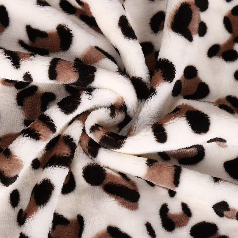 150x200cm puha takaró wellsoft ágytakaró leopárd mintás pléd