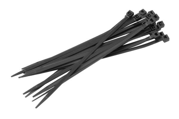 Fekete 50db gyorskötöző gyorsrögzítő kábelkötegelő gyorskötegelő 3.5x180mm